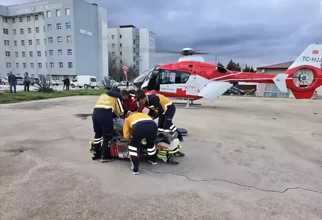 Kalp Krizi Geçiren Hasta Ambulans Helikopterle Taşındı