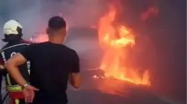 Balıkesir’de Otomobilden Çıkan Yangın Ormanlık Alana Sıçradı