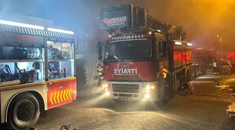 Ayvalık’ta Zeytinyağı Tesisi Yangını