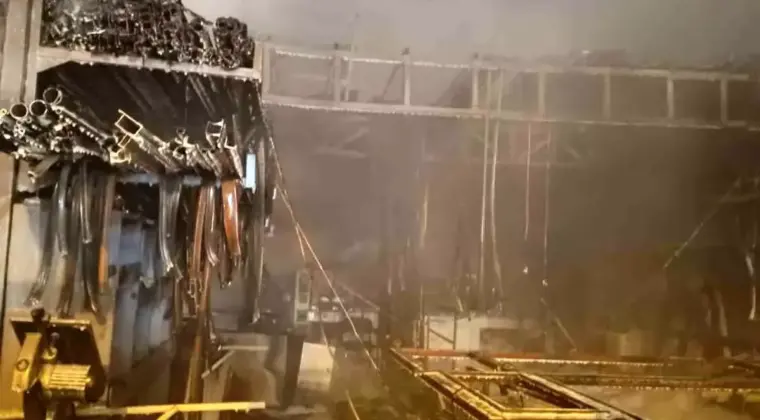 Gönen’de PVC Üretim İşletmesinde Yangın